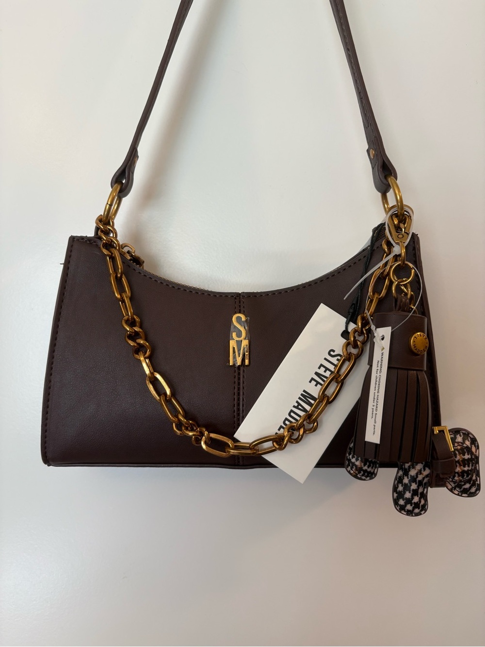 Steve Madden BMIKA-C WOMEN'S CHOCOLATE SHOULDER BAG